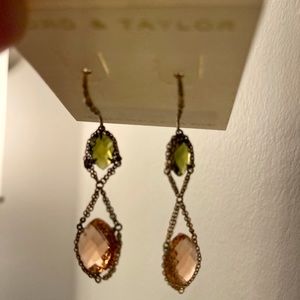 18k gold on sterling silver Hanging Earrings